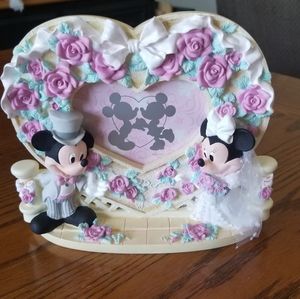 Vintage Disney Mickey & Minnie wedding picture frame.